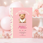 Pink Chapter One First Birthday Invitation