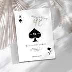 Ace of Spades 40th Birthday Invitation For Casino Night