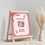 Pink Bow  6 7 Custom Birthday Sign