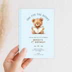 Blue Chapter One First Birthday Invitation Boys