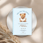 Blue Chapter One First Birthday Invitation Boys