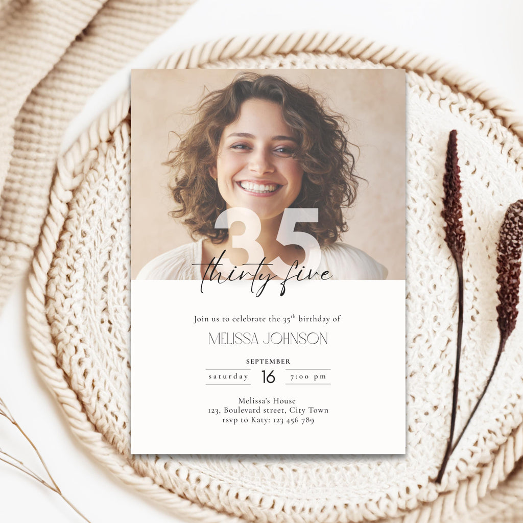 35th Birthday Invitation Photo