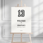 Minimal Sports Birthday Welcome Sign