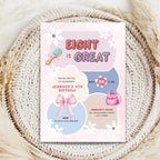 Eight Is Great Birthday Invitation - 8Th Birthday Invite