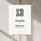 Minimal Sports Birthday Welcome Sign