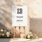 Minimal Sports Birthday Welcome Sign