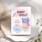 Eight Is Great Birthday Invitation - 8Th Birthday Invite