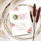 One In A Melon First Birthday Invitation Template Girls