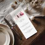 Christmas Pink Trees Menu Template