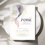 Mermaid 4th Birthday Invitation Template Girls