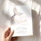 Mermaid Splish Splash Birthday Invitation Template Girls