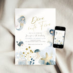 Dive into Five Mermaid Birthday Invitation Template Girls