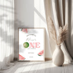 One In A Melon First Birthday Welcome Sign for Girls
