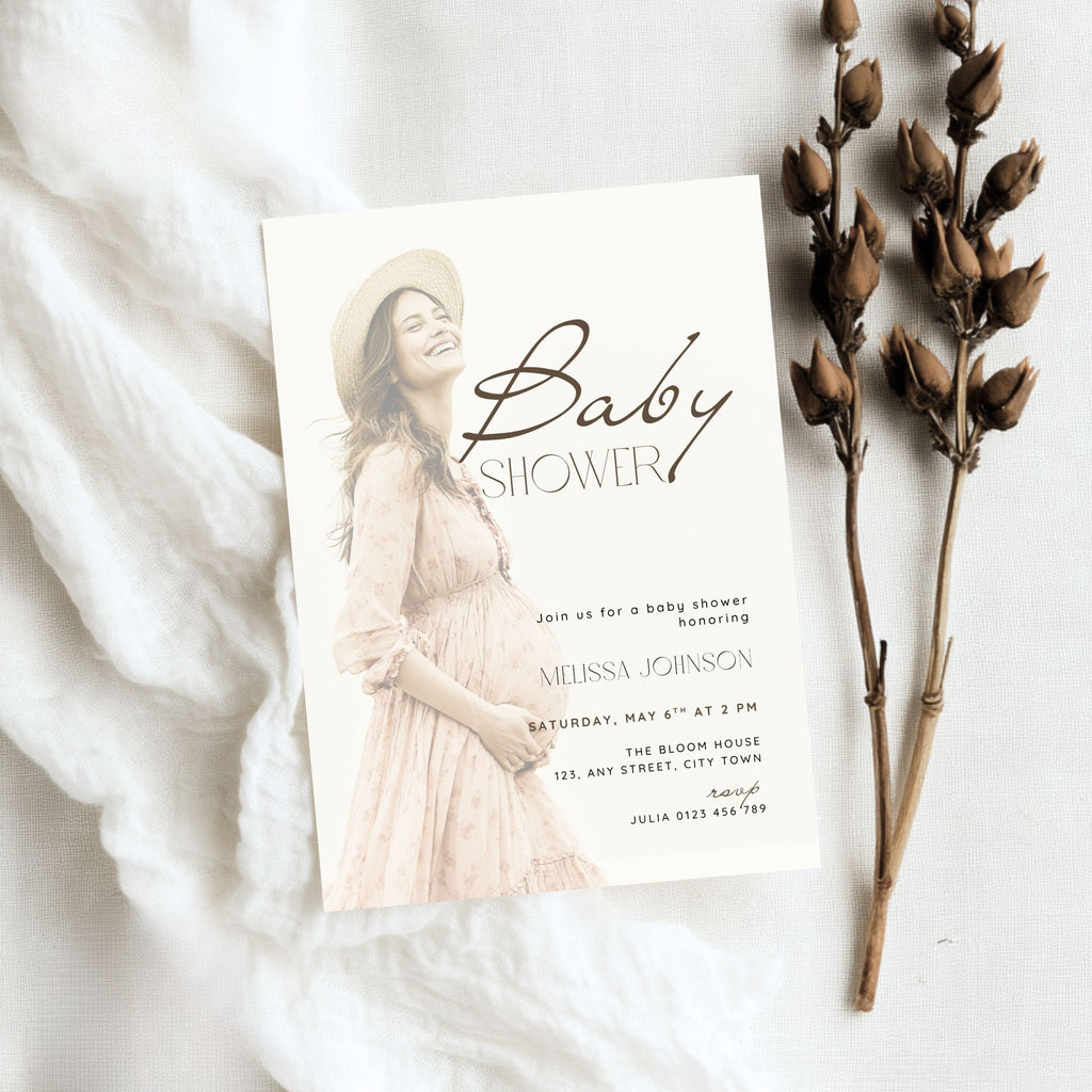 Baby Shower Photo Invitation Template – image 4