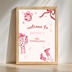 Cowgirl Pink Pony Club Welcome Sign