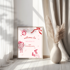 Cowgirl Pink Pony Club Welcome Sign