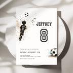 Soccer Sports 8th Birthday Invitation Template Boys