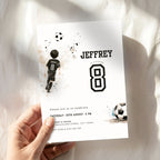 Soccer Sports 8th Birthday Invitation Template Boys