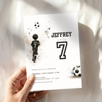 Soccer Sports 7th Birthday Invitation Boys