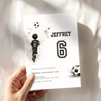 Soccer Sports 6th Birthday Invitation Template Boys