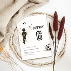 Soccer Sports 6th Birthday Invitation Template Boys