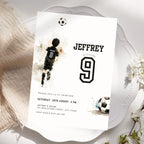 Soccer Sports 9th Birthday Invitation Template Boys