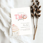 Pink Two Sweet 2nd Birthday Invitation Template Girls