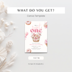 Pink Sweet One Birthday Invitation Girls