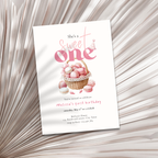 She's a Sweet One Birthday Invitation Girls