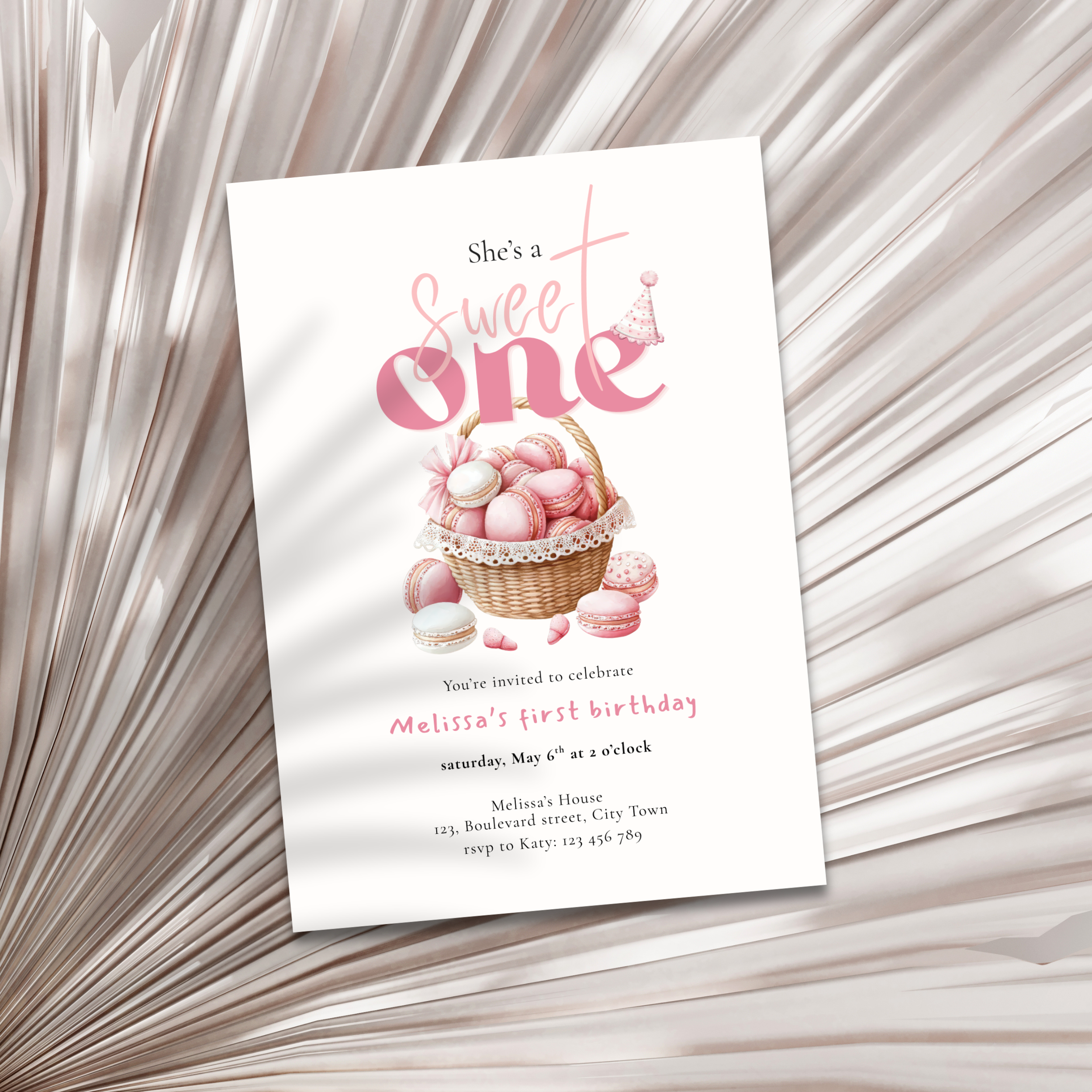 She's a Sweet One Birthday Invitation Girls