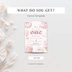 Pink She's a Sweet One Birthday Invitation Girls