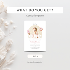 Girls Sweet One Birthday Invitation Photo