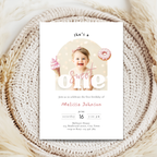 Girls Sweet One Birthday Invitation Photo