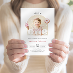 Girls Sweet One Birthday Invitation Photo