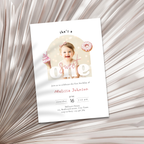 Girls Sweet One Birthday Invitation Photo