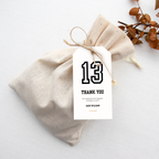 Minimal Sports Thank You Birthday Gift Tag