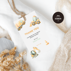 Construction Thank You Birthday Gift Tag
