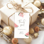 Watermelon birthday thank you favor tag template