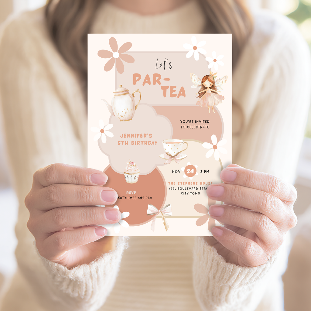 Princess Tea Party Invitation Birthday Girls
