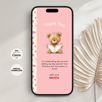 Pink One For The Books 1st Birthday Thank You eCard