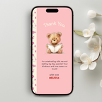 Pink One For The Books 1st Birthday Thank You eCard