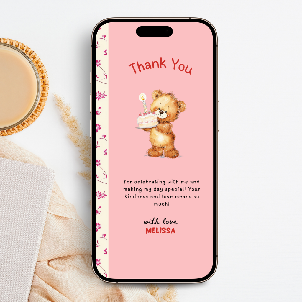 Pink Chapter One Birthday Thank You eCard