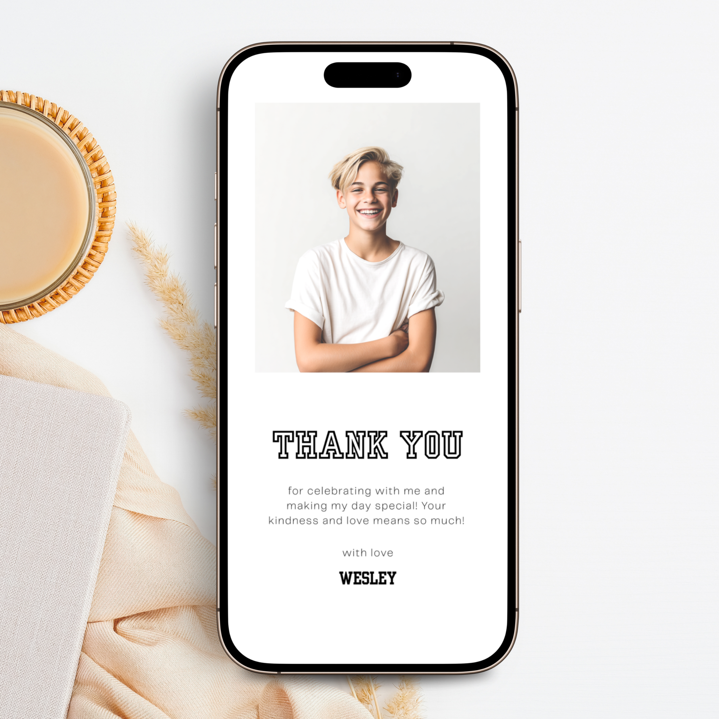 Photo Sports Birthday Thank You eCard Teens
