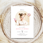 She's Two Sweet 2nd Birthday Invitation Photo Girls