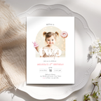 She's Two Sweet 2nd Birthday Invitation Photo Girls