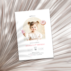 She's Two Sweet 2nd Birthday Invitation Photo Girls
