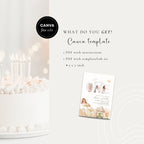 Fairy First Birthday Photo Invitation Template Girls
