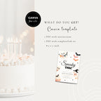 Halloween Spooky One Birthday Invitation Template Girls