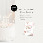 Pink Sweet One Birthday Photo Invitation Girls